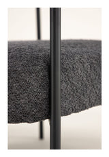 Hökåsen x Josefin Lustig Lounge Chair, Bouclé, Dark Grey