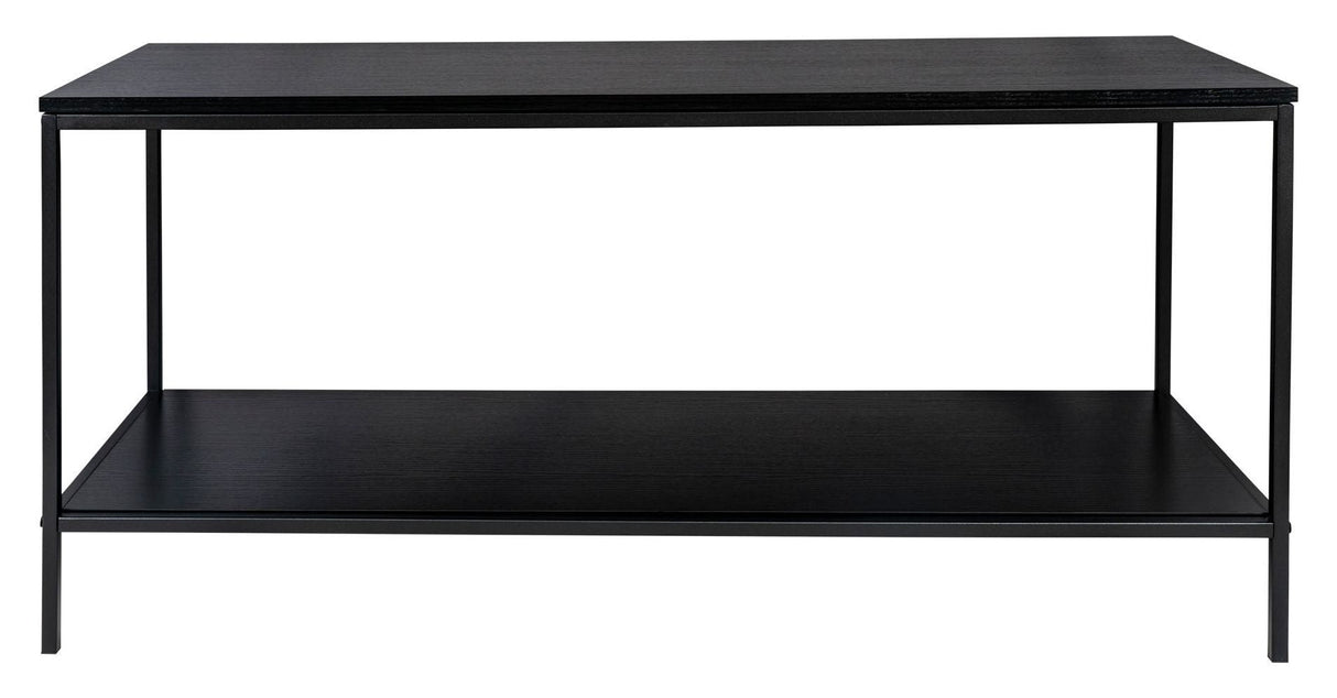 Vita TVBord w. 2 hyllor, svart, B100