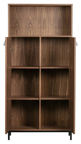 Bookazine Bookcase w. 2 dörrar - valnöt definiera