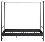 Bunk Kids Bed Frame - Black Metal, 160x200