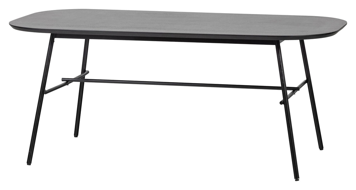 Elegance Dining Table, 180x90, Mango Wood/Black Metal