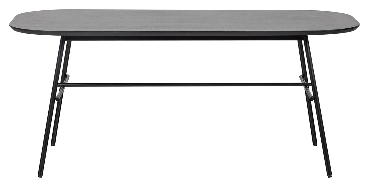 Elegance Dining Table, 180x90, Mango Wood/Black Metal