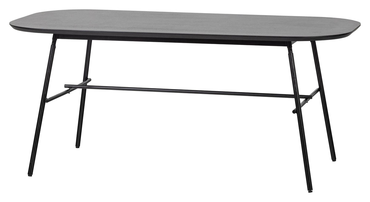 Elegance Dining Table, 180x90, Mango Wood/Black Metal