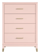 Westerleigh bröstet w. 4 lådor, rosa