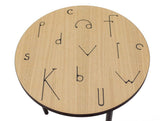 Woodman - Arty Letters Coffee Table Ø50 - Oak Veneer