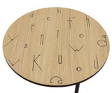 Woodman - Arty Letters Coffee Table Ø70 - Oak Veneer