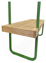 Woodman Ben Entrance Bench - Nature/Green Metal