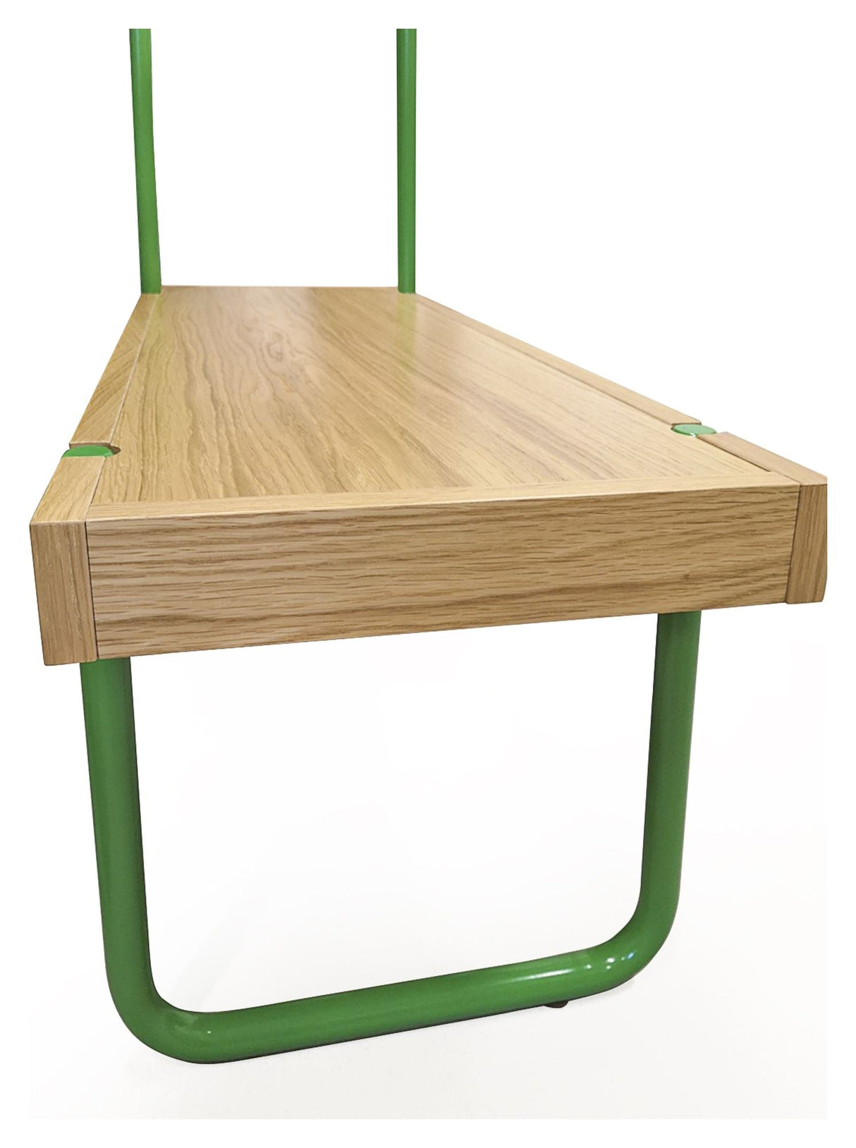 Woodman Ben Entrance Bench - Nature/Green Metal