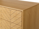 Woodman Camden Chest - Oak/Herringbone Print, 80x48