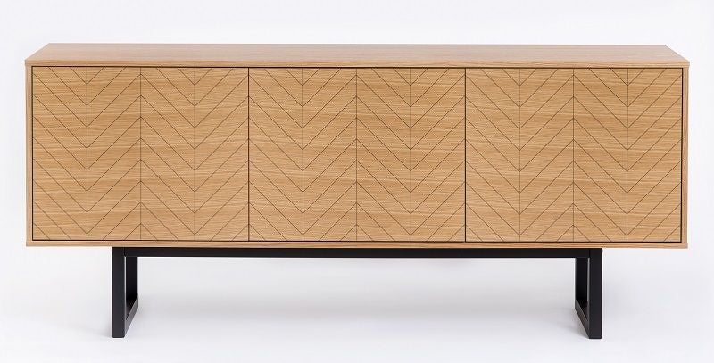 Woodman - Camden Sideboard - Mönstrad lätt trä