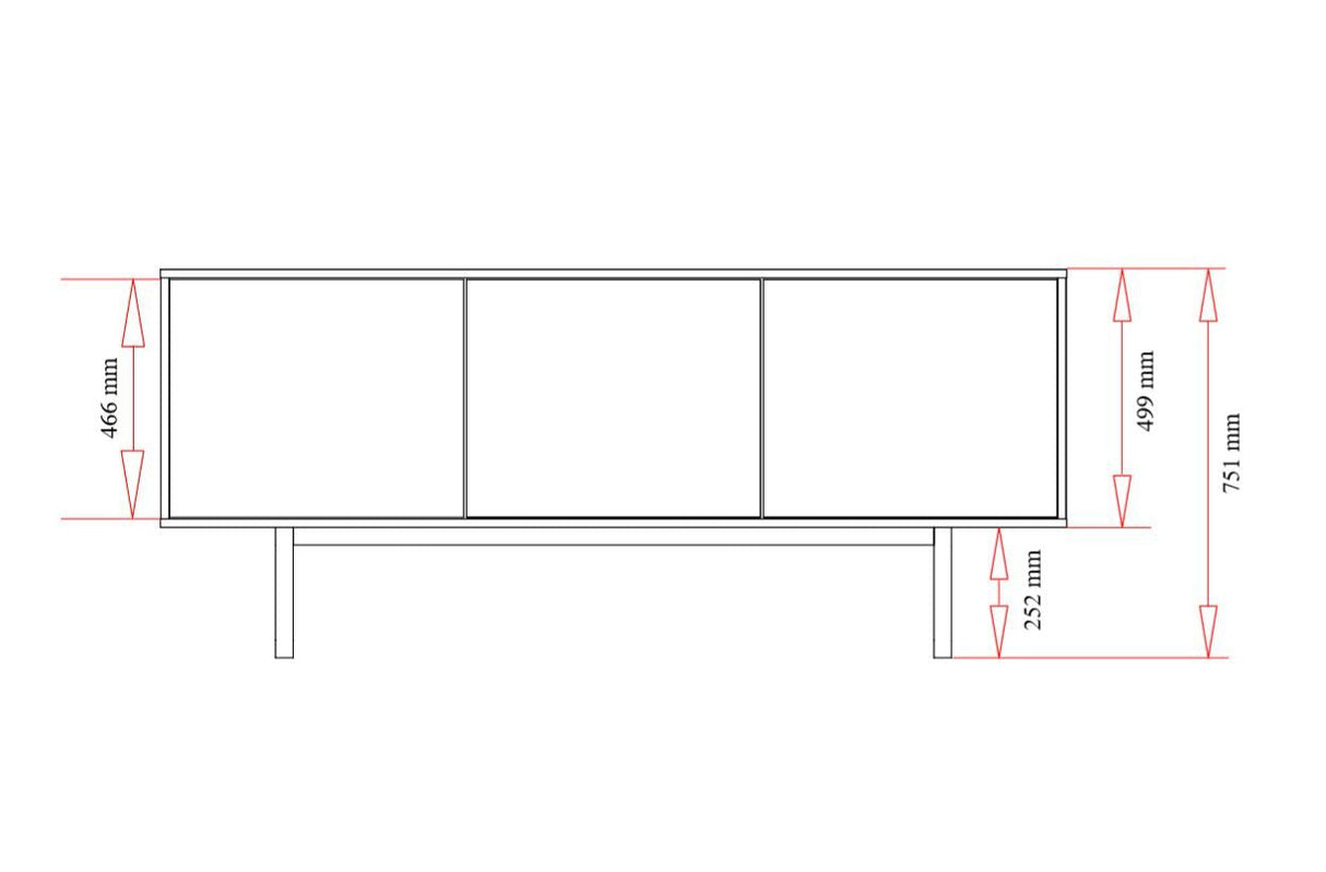 Woodman - Camden Sideboard - Mönstrad lätt trä