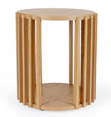 Woodman Drum Side Table - Oak, Ø53