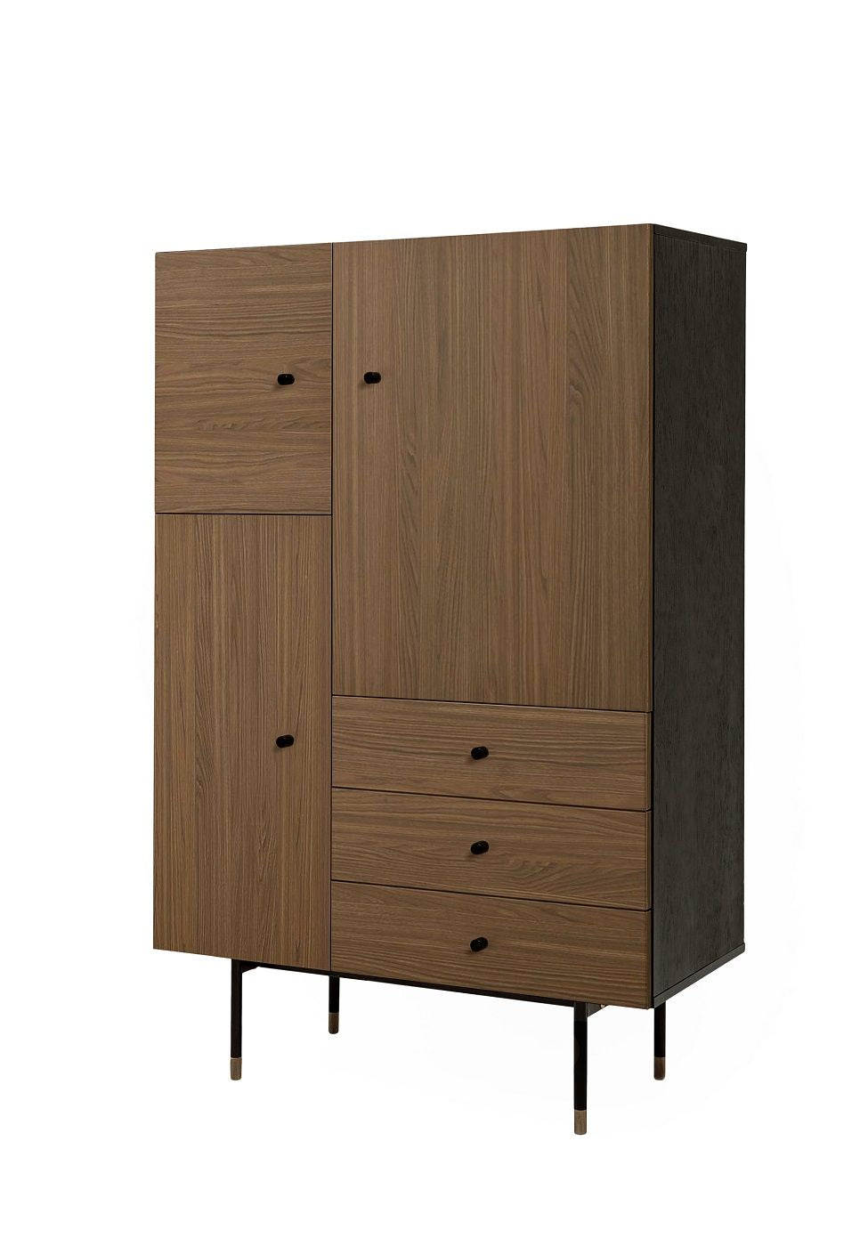 Woodman - Jugend High Sideboard - Black/Brown