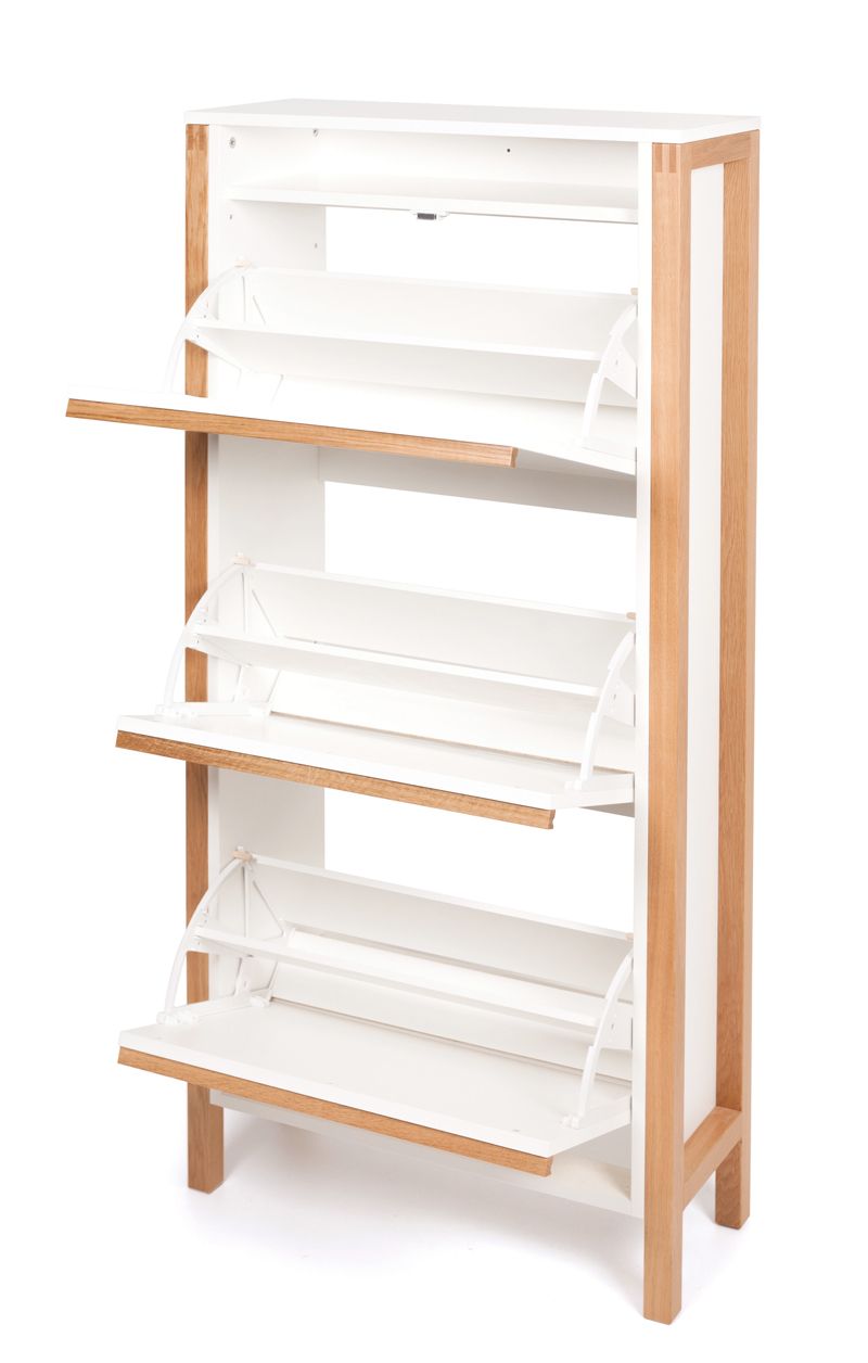 Woodman - Northgate Shoe Cabinet - White w. 3 dörrar