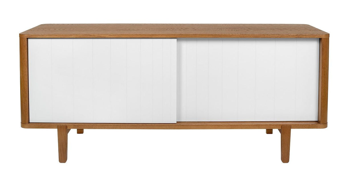 WOODMAN - SUMIRE Sideboard w. skjutdörrar - vit/natur