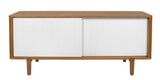 WOODMAN - SUMIRE Sideboard w. skjutdörrar - vit/natur