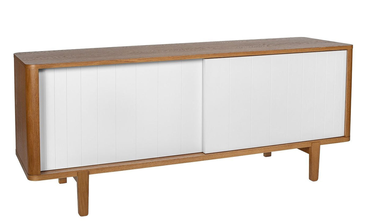 WOODMAN - SUMIRE Sideboard w. skjutdörrar - vit/natur