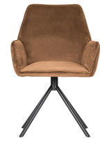 Woood Amber Dining Chair - Caramel Velor