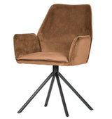 Woood Amber Dining Chair - Caramel Velor