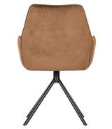 Woood Amber Dining Chair - Caramel Velor