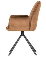 Woood Amber Dining Chair - Caramel Velor