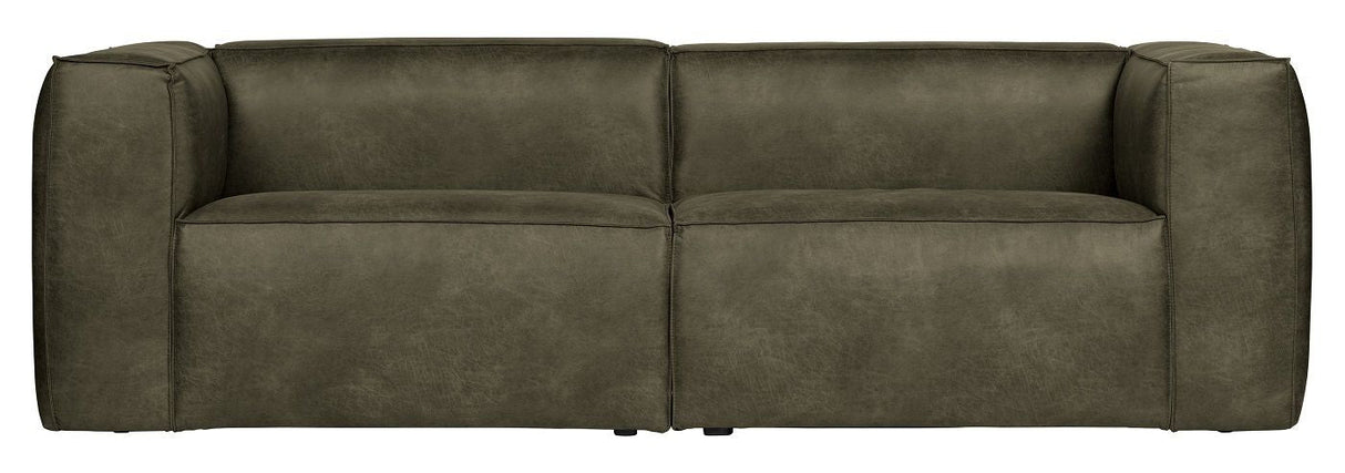 Woood Bean 3,5-pers. Soffa i Eco-Leather, Army Green