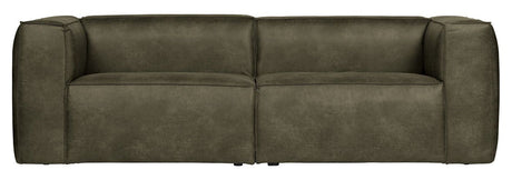 Woood Bean 3,5-pers. Soffa i Eco-Leather, Army Green