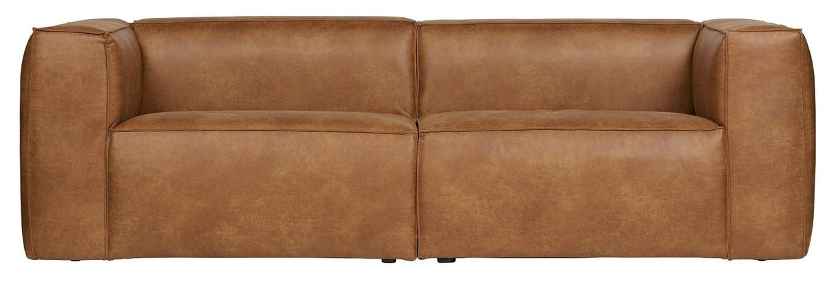 Woood Bean 3,5-pers. Soffa i Eco-Leather, Cognac