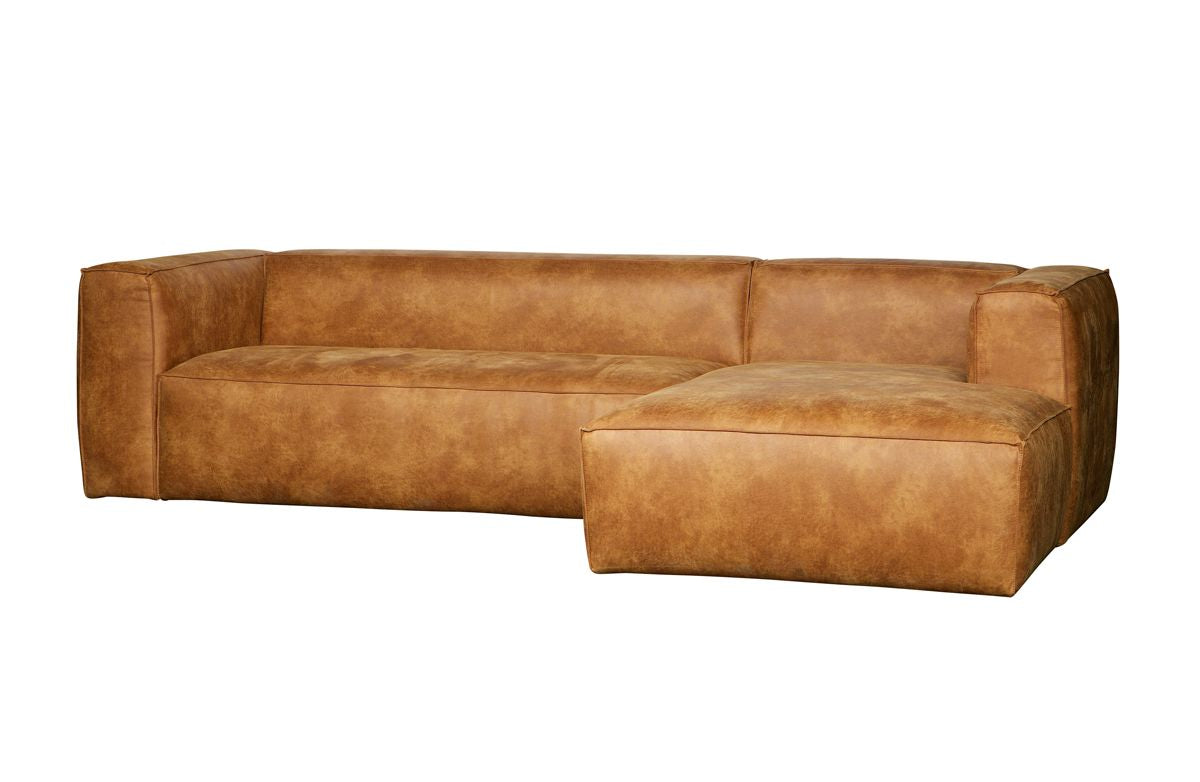 Woood Bean Corner Soffa i Eco-Leather Right-Facing, Cognac