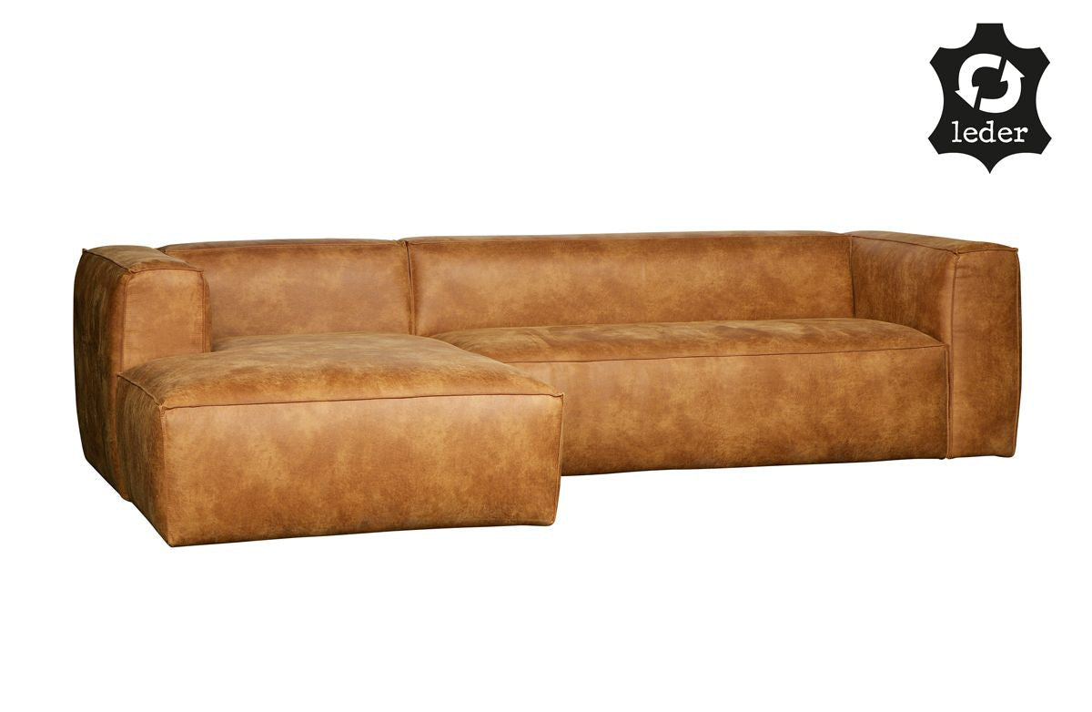 Woood Bean 3-Pers. Soffa i Eco-Leather Left Facing, Cognac