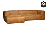 Woood Bean 3-Pers. Soffa i Eco-Leather Left Facing, Cognac