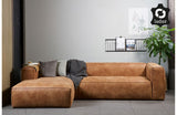 Woood Bean 3-Pers. Soffa i Eco-Leather Left Facing, Cognac