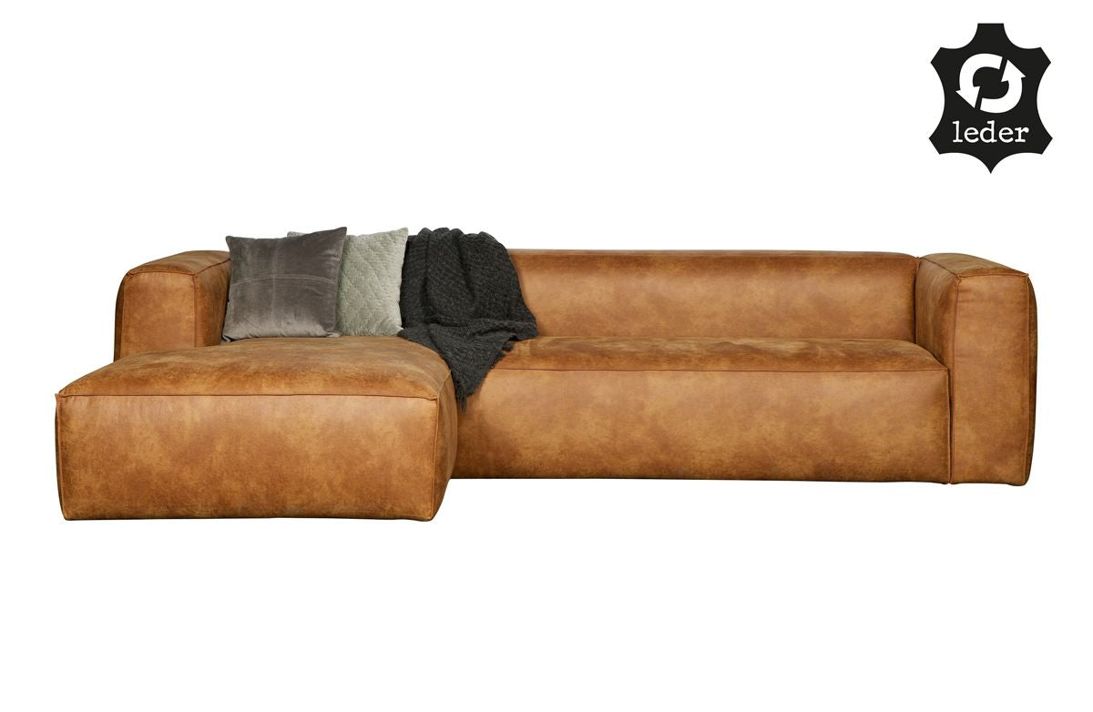 Woood Bean 3-Pers. Soffa i Eco-Leather Left Facing, Cognac