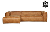 Woood Bean 3-Pers. Soffa i Eco-Leather Left Facing, Cognac