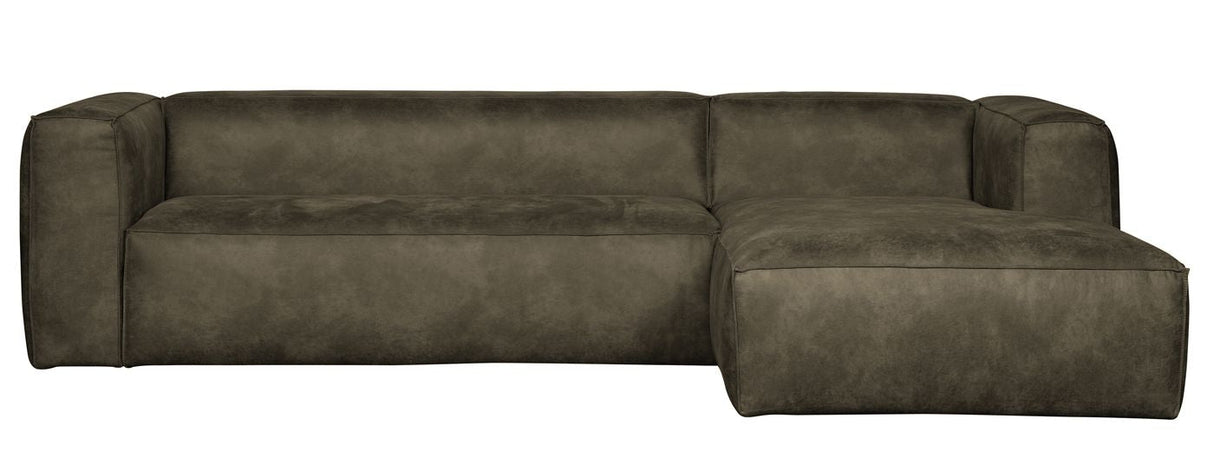 Woood Bean Soffa i Eco-Leather w/Right-Facing Chaise Longue, Army