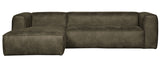 Woood Bean 3-Pers. Soffa i Eco-Leather w/Left-Facing Chaise Longue, Army