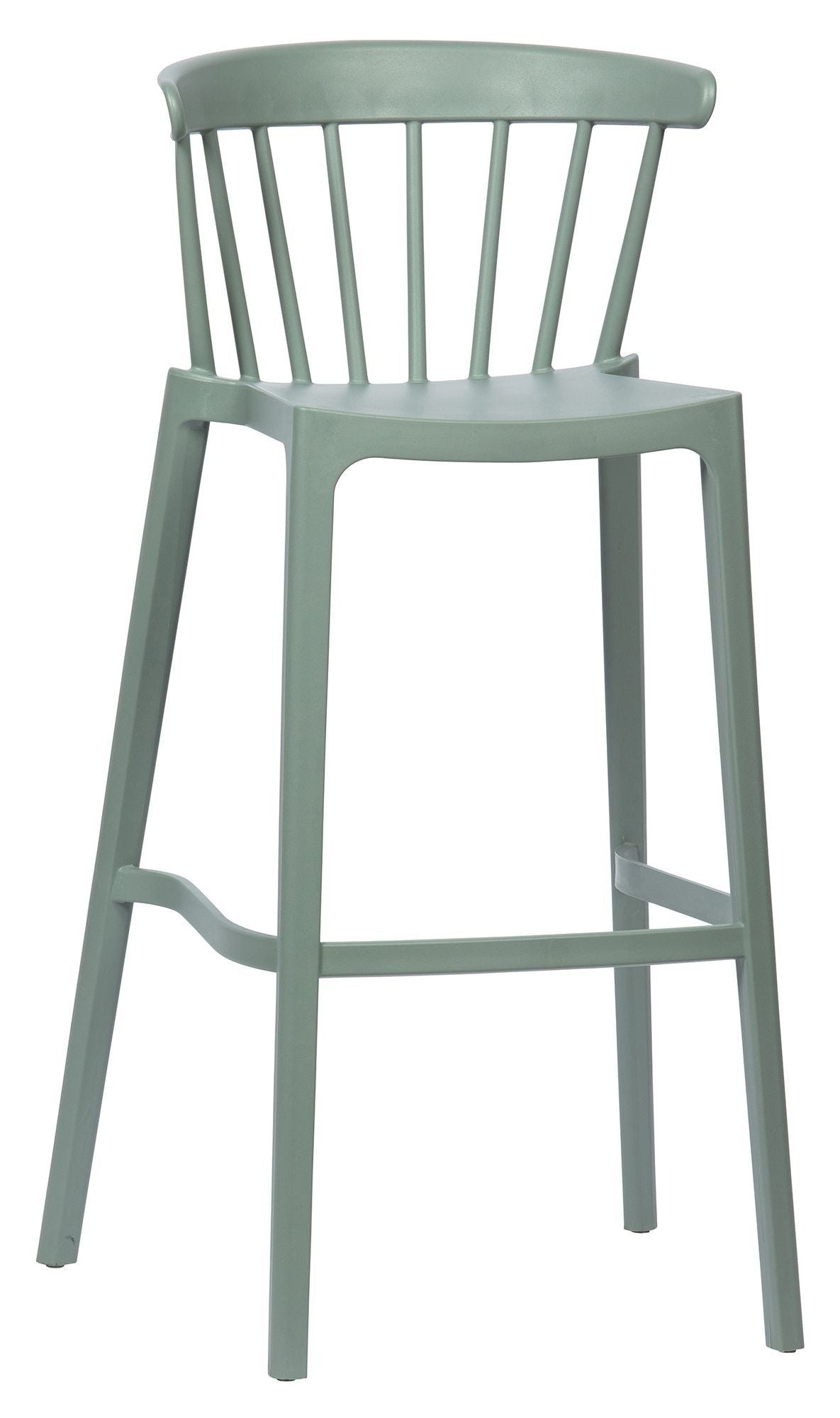 Woood Bliss Barstool - Jade Green Plastic