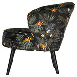 Woood Bo Lounge Chair - Blommor Print Velor