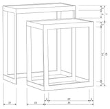 Dia Deposit Table - Glas/metall Antik mässing