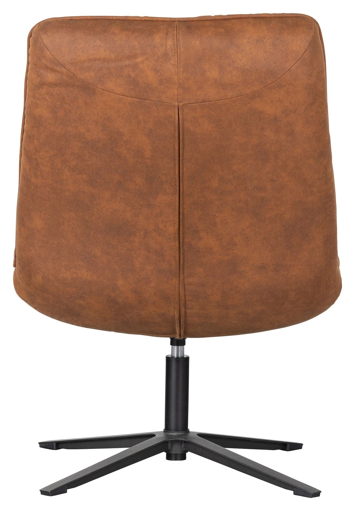 Woood Dirkje Lounge Chair w. svängbar fot, cognac läderett