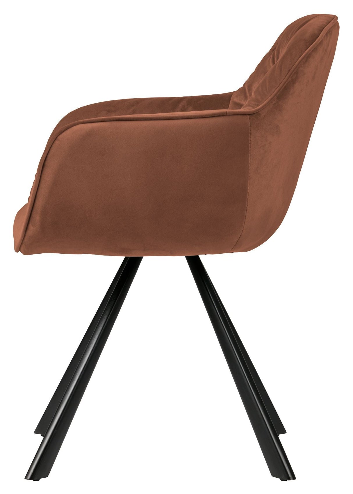 Woood Elaine Dining Chair - Raspberry Velor