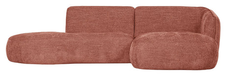 Polly soffa m. schäslong, höger, rosa 