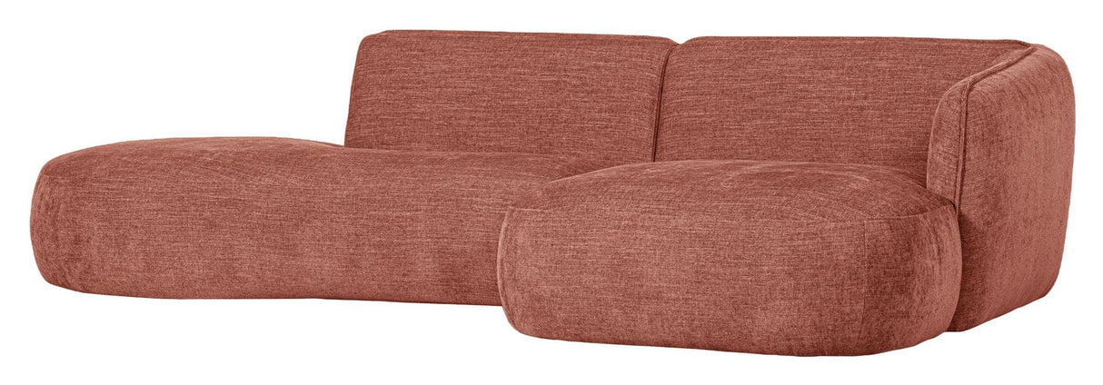 Polly soffa w. schäslong, rätt, rosa