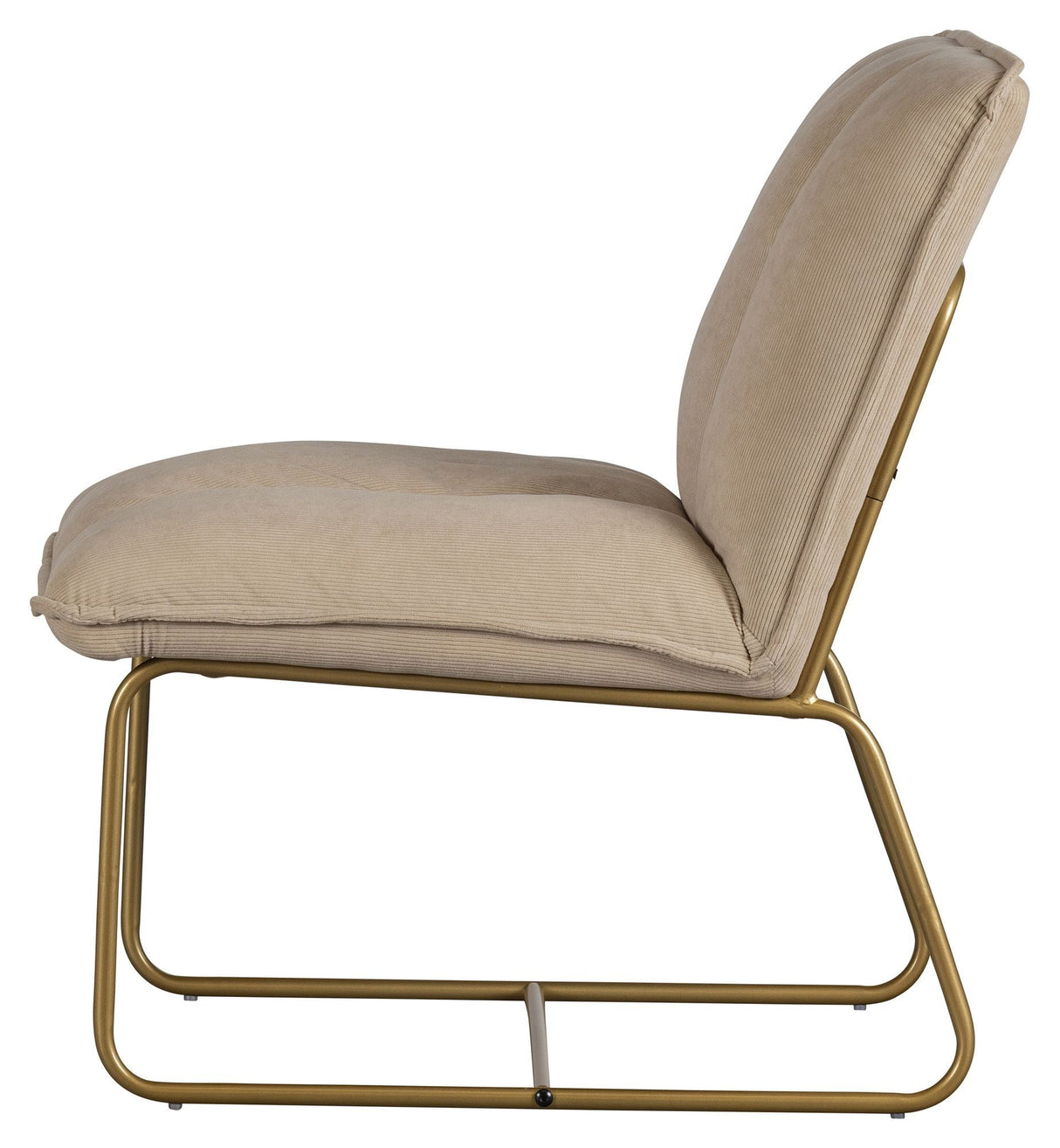 Woood Fie Lounge Chair - Sandfärgad sammet