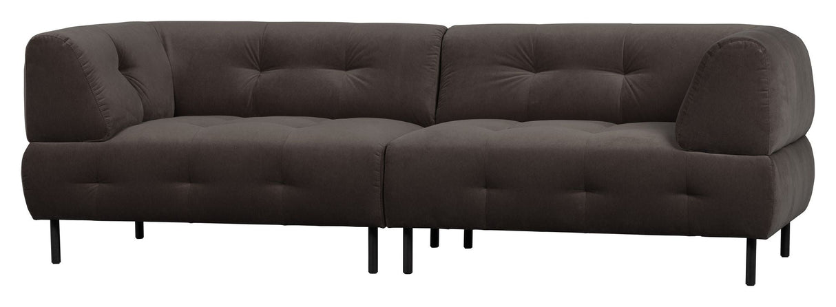 Lloyd 4-Pers. Soffa, Mat Cast Iron Velor