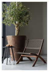 Woood Lois Lounge Chair - Dark Eucalyptus/Merge