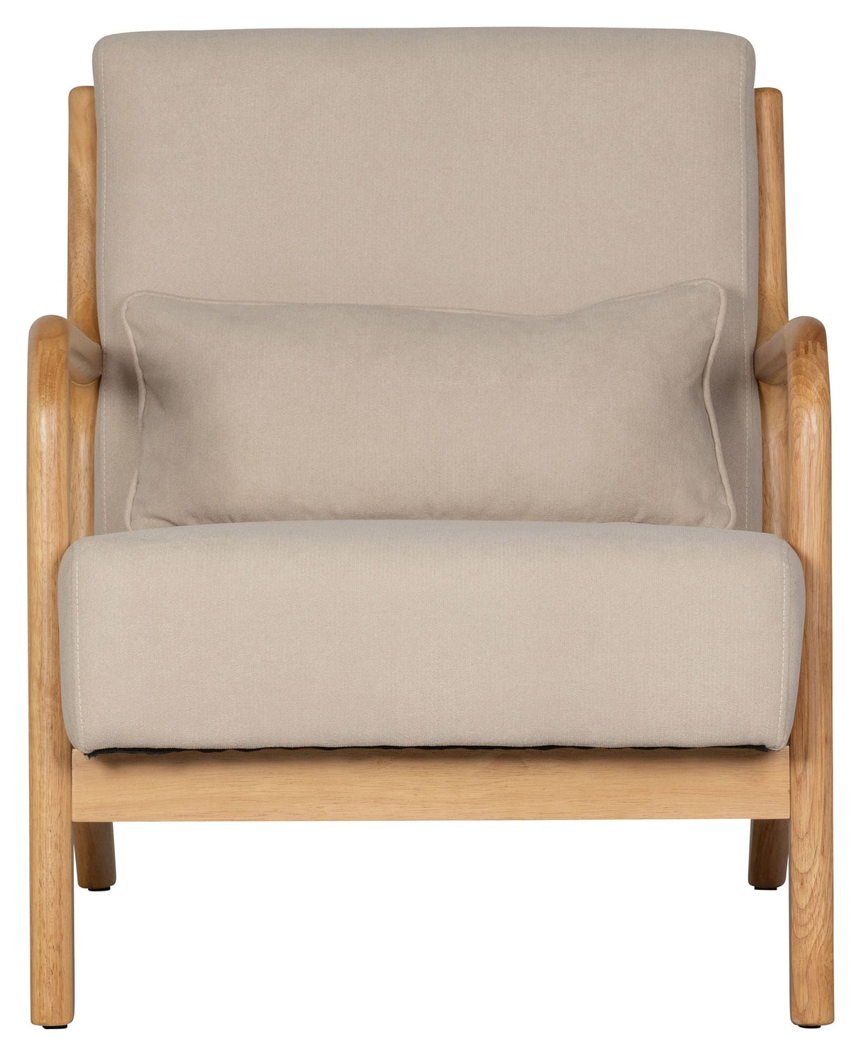 Mark Lounge Chair - Beige/Light Rubber Tree