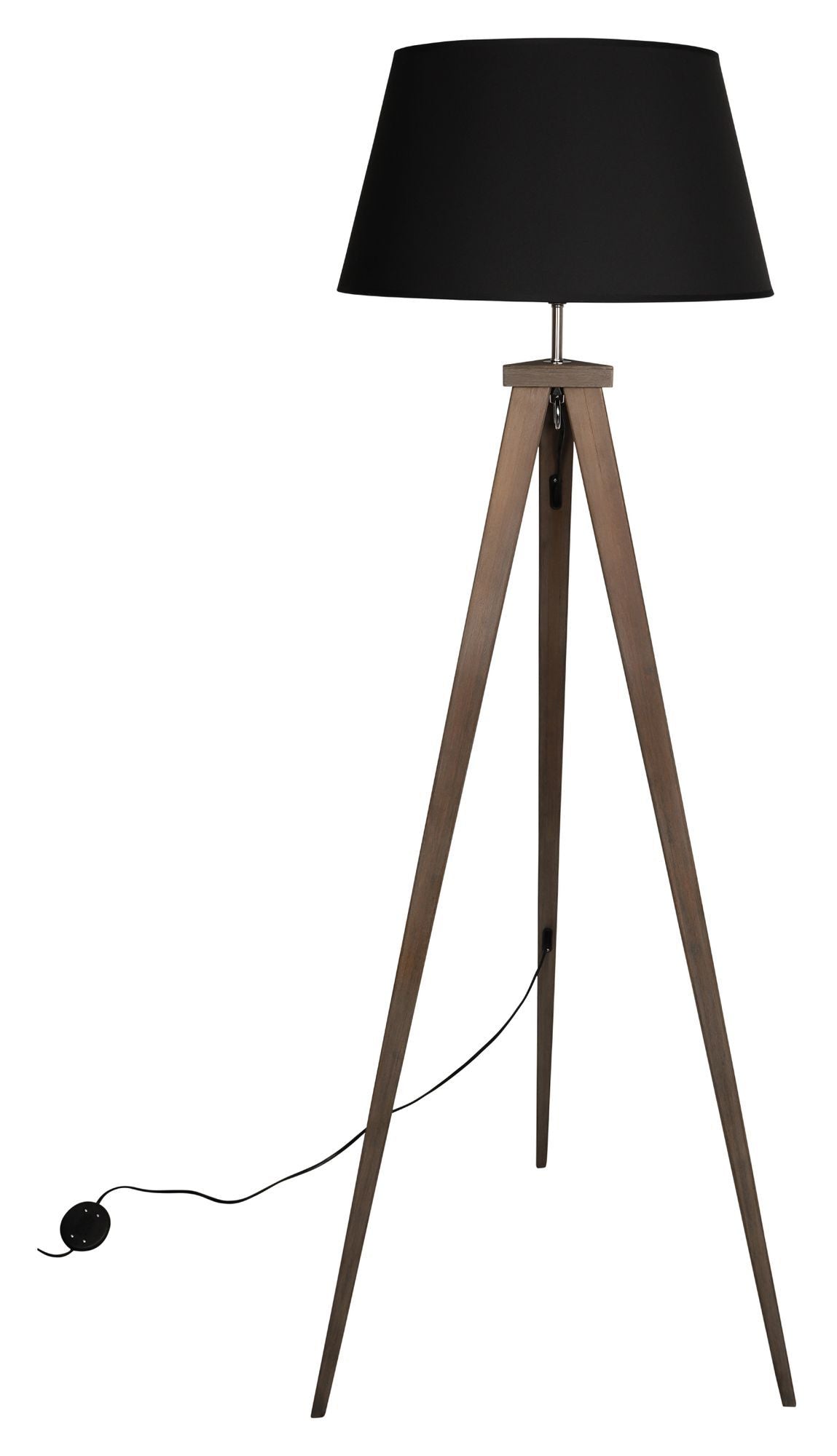 Woood Omar Floor Lamp - Bambu/Black Fabric, H153