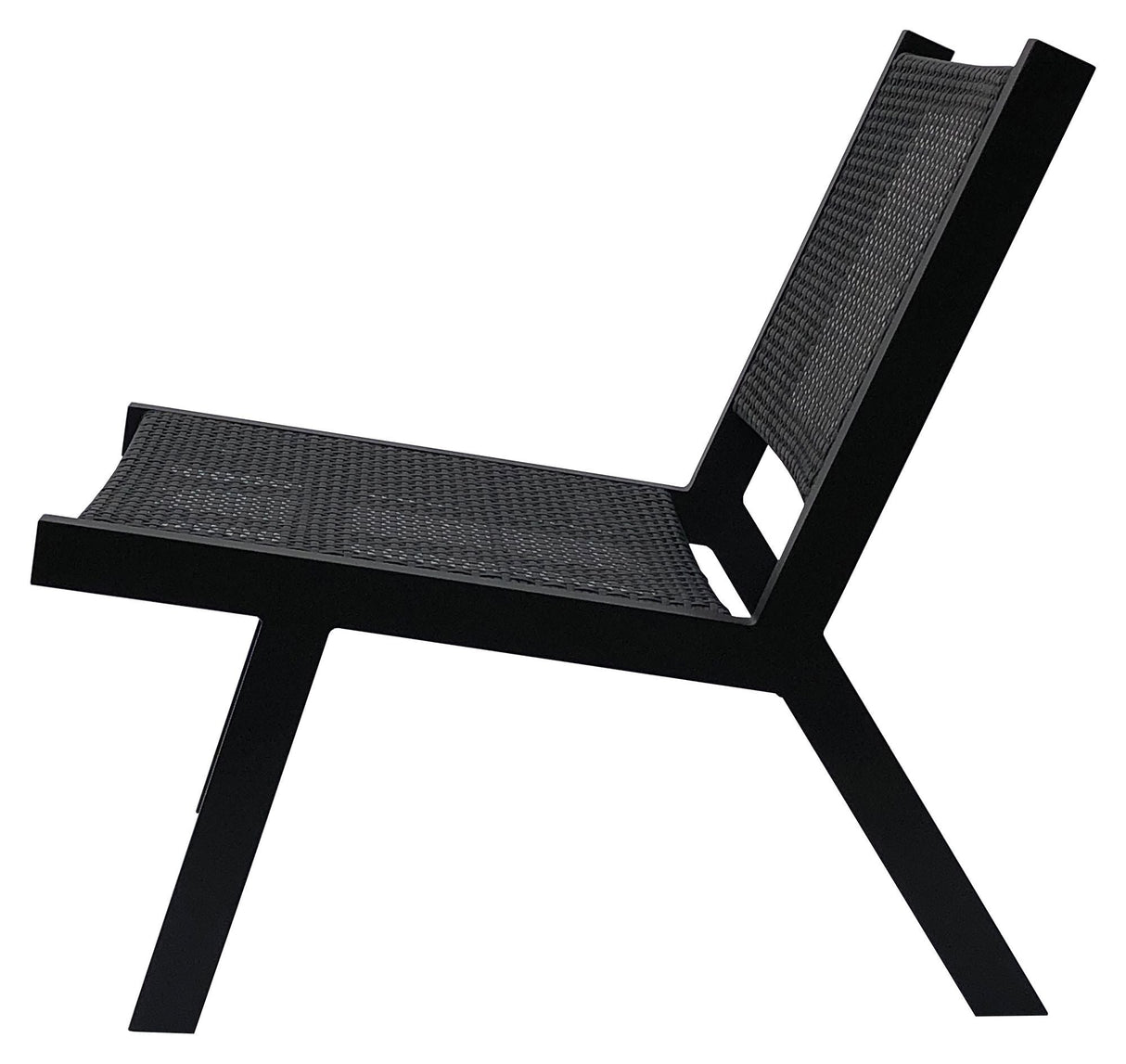 Woood Puk Lounge Chair - Svart aluminium/sammanslagning