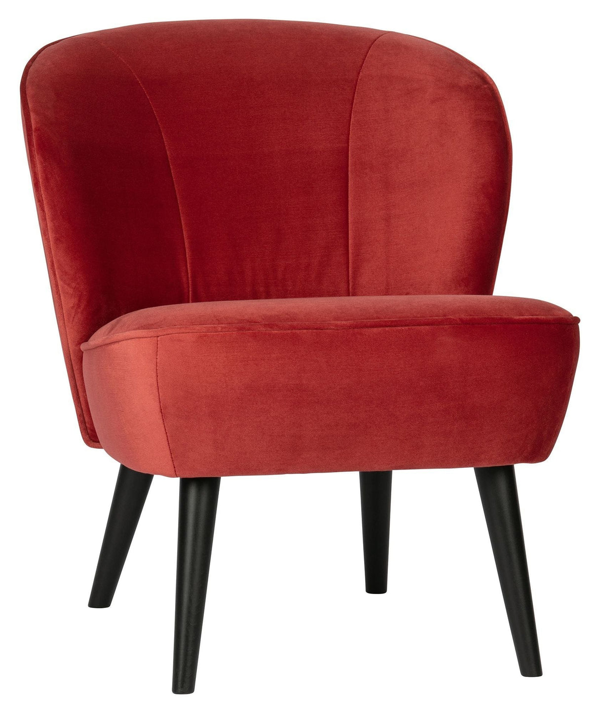 Woood Sara Lounge Chair - Raspberry Velor